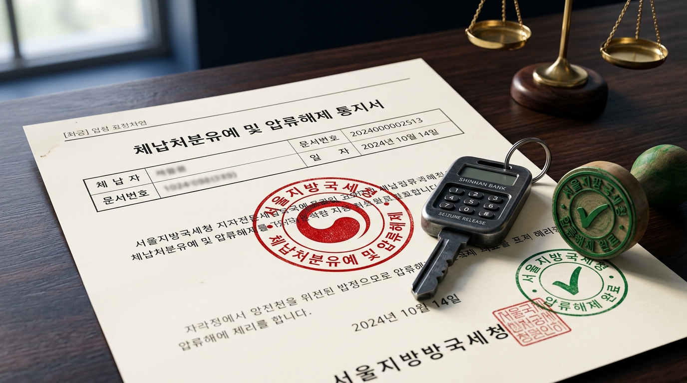 국세징수법 제105조 체납처분유예 및 사업용 통장 압류 즉시 해제 보안 금고