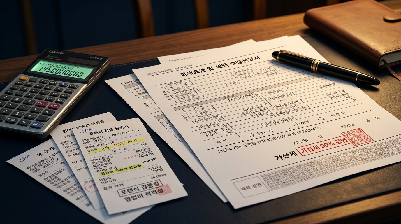 자진 수정신고 선제 감사 및 가산세 90% 법정 감면 프로세스